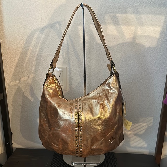 NWT Patricia Nash Women's Leather Bello Hobo Shoulder Bag Tri-Metallic - Picture 2 of 14